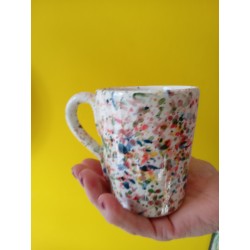 Tazza Mug con manico decorata a mano
