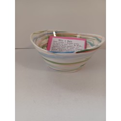 Ciotola piccola rotonda decorata a mano