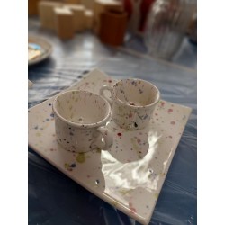 Set due tazze con piatto